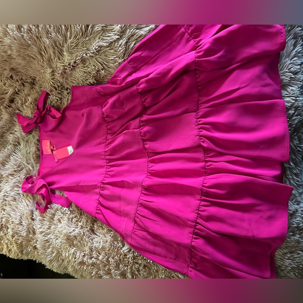 Lilly Pulitzer Blisslyn Dress Size M medium Açaí Berry Pink NWT. Smoke free home